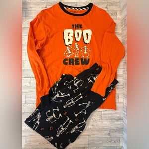 Halloween Boo Crew Family 2 PC Set Pajamas Glow In the Dark Men's Size Large